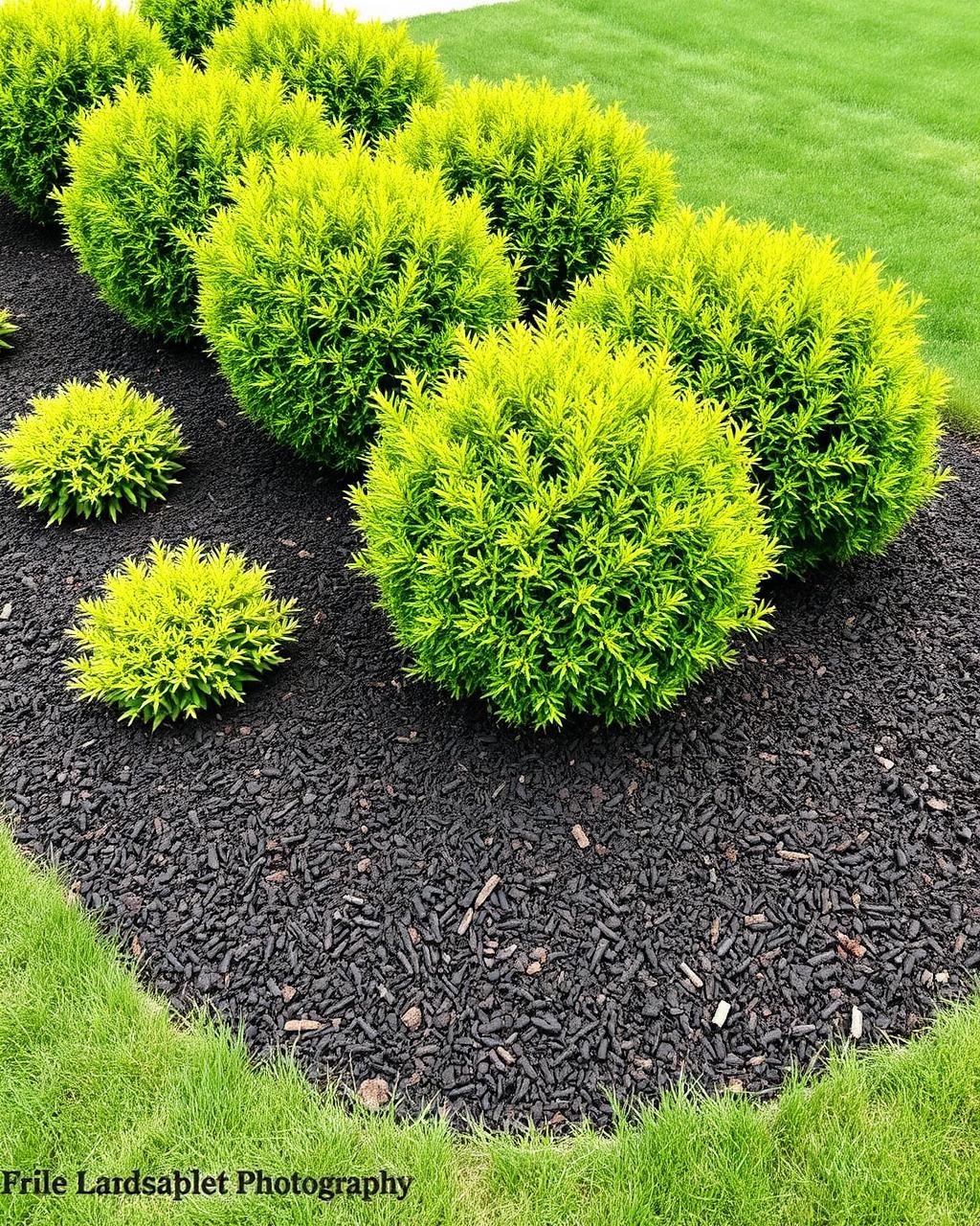 Bed refresh with fresh mulch